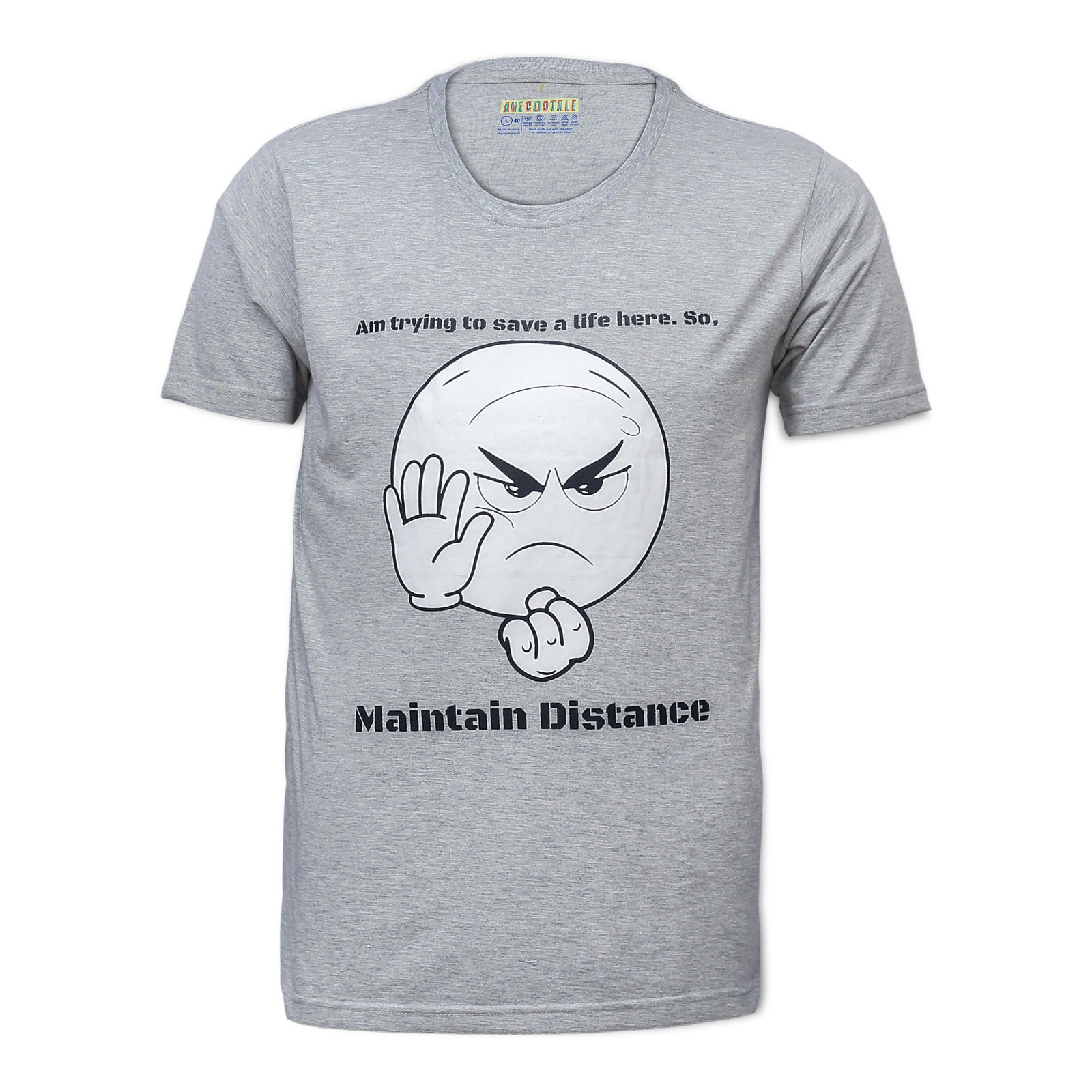 Maintain Distance Half Sleeves tee