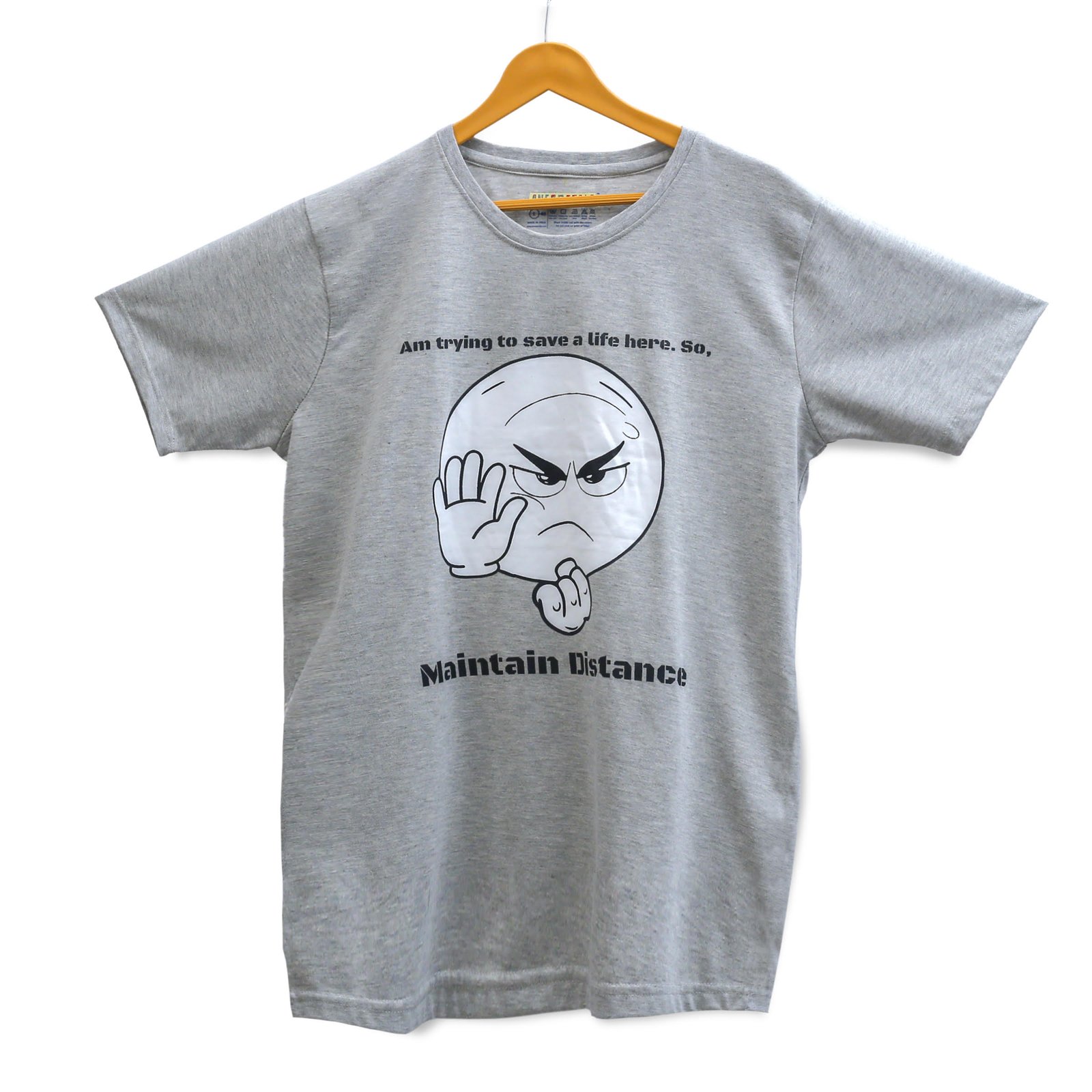 Maintain Distance Half Sleeves tee